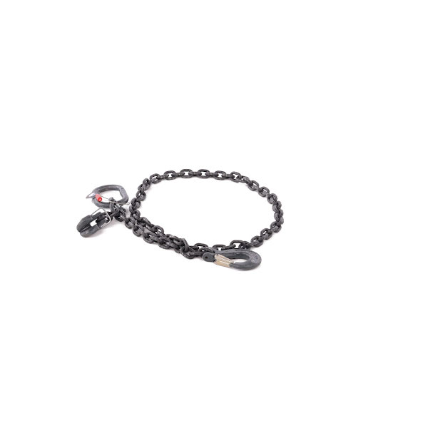 Rigging chain 2to 2,0m length, O ring/ hook black, with shortening hook