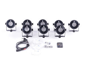 AX3 Akku LED Scheinwerfer 8-fach Set