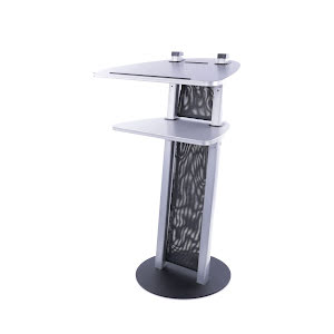 Design lectern silver / black