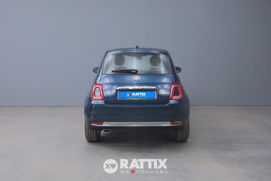 Fiat 500 1.0 Hybrid 70CV Dolcevita + tetto panoramico blu dipinto di blu  Aziendale foto 5