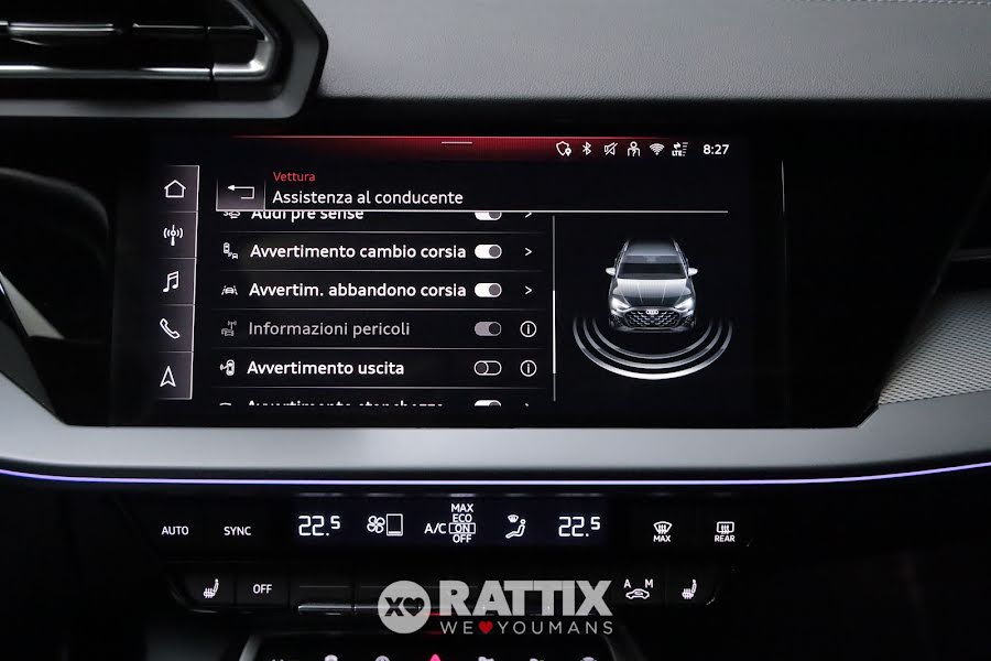 Audi A3 Sportback 35 2.0 tdi 150CV S line s-tronic + tetto apribile Nero Mythos  Aziendale foto 21