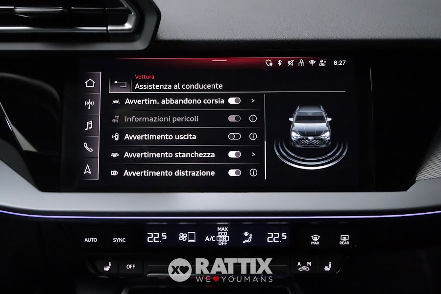 Audi A3 Sportback 35 2.0 tdi 150CV S line s-tronic + tetto apribile Nero Mythos  Aziendale foto 22