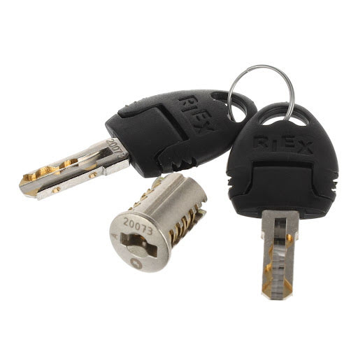 Riex EP20 Cylinder lock core A0001 - A0100, plastic cap folding keys