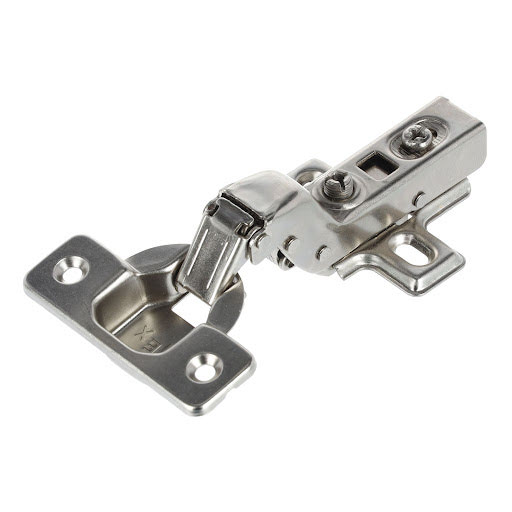 Riex NC20 Hinge clip on, inset, without cam, soft-close + plate H0 for 2 screws