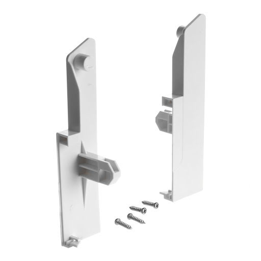 Riex NX40 Accesoires de tiroirs intérieur, support de façade pour 2 tringles rondes, H140 mm, blanc