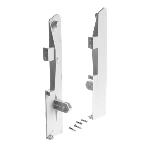 Riex NX40 Accesoires de tiroirs intérieur, support de façade pour 4 tringles carrées, H204 mm, blanc