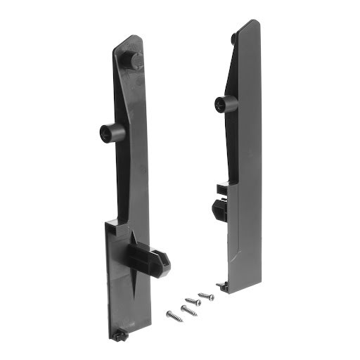 Riex NX40 Accesoires de tiroirs intérieur, support de façade pour 2 tringles rondes, H204 mm,gris