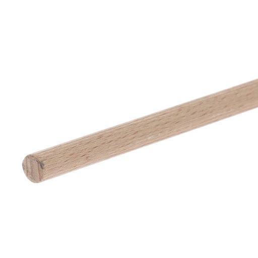 Riex JW52 Wooden stick, 8x1000 mm, with ribs, not calibrated, beech