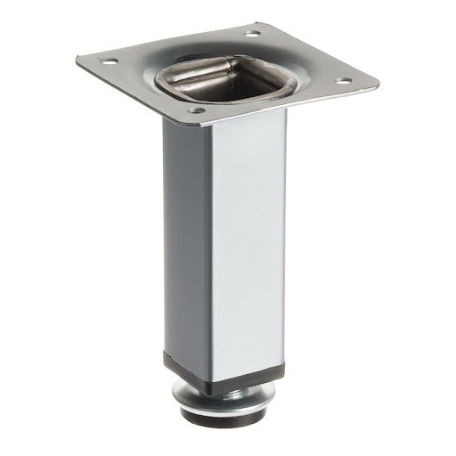 Riex GS26 Furniture leg 25x25 mm, H100, matt chrome