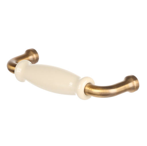 RiexTouch XR21 Handle, 96 mm, patinated gold/porcelain