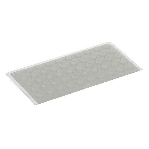 Italiana Ferramenta Plate with door buffers, D7, H1,5, self adhesive (plate with 50 pcs)