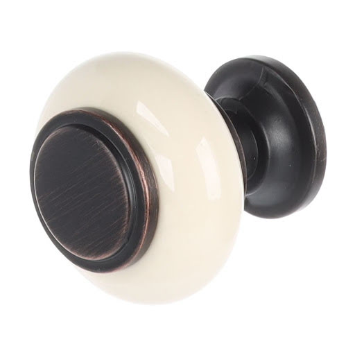 RiexTouch XR22 Knob, patinated brown/porcelain