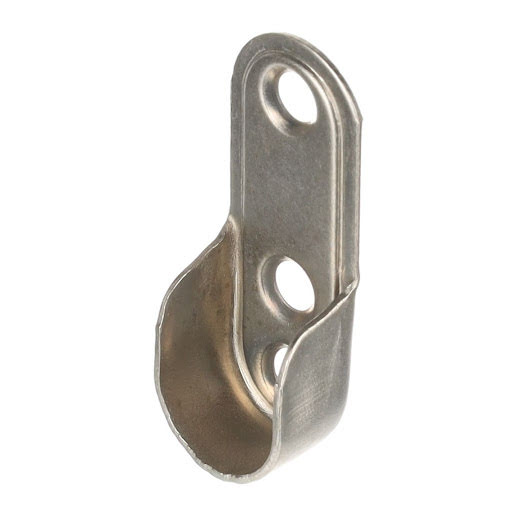 Riex VT24/VT14 Support de barre ovale de penderie, 30x15 mm, acier, nickel