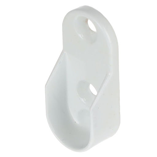 Riex VT24/VT14 Wardrobe bar holder for oval bar, 30x15 mm, white