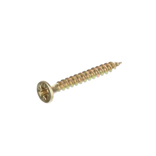 Riex Screw 3,5x30 mm, PZ (PZ2), countersunk, yellow zinc (1000 pcs pack)