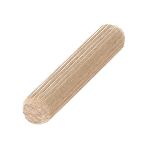 Riex JW55 Wooden dowel, 10x50 mm, with ribs, calibrated, birch (pack 1 000 pcs)