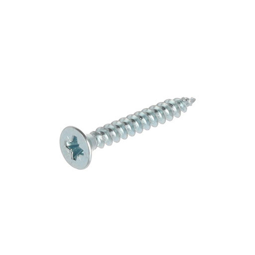 Riex Screw 4,0x30 mm, PZ (PZ2), countersunk, white zinc (1000 pcs pack)