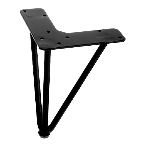 Riex GS43 Picior de mobilier H130, negru mat