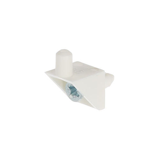 Riex JC74 Suport plastic poliță cu șurub si pin, alb