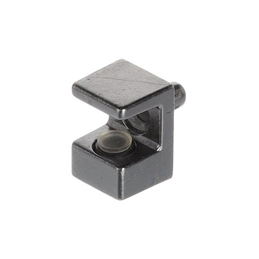 Riex JC44 Glasbodenträger Würfelform, max 8 mm, zum Stecken, D5 mm, Schwarz Nickel