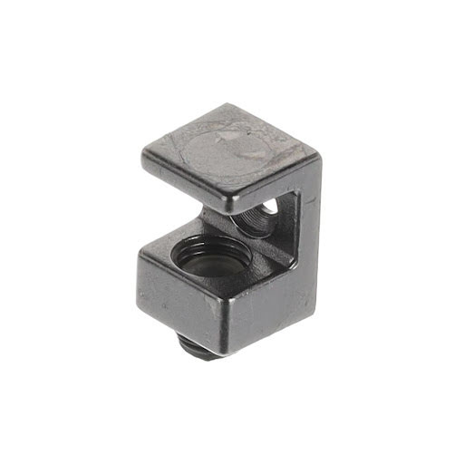Riex JC44 Cube polctartó üvegpolchoz, max 8 mm, csavaros, cink fekete
