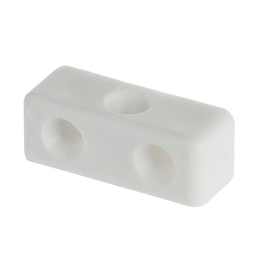 Riex JK13 Conector cabinet, nylon, 3 găuri, alb