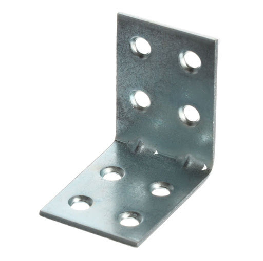 Riex JC47 Angled metal wide bracket, 40x40x30 мм, T2, белый zinc