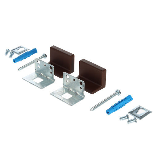 Riex JK40 Adjustable hanger for cabinets, incl. access., brown (2 sets in pack)
