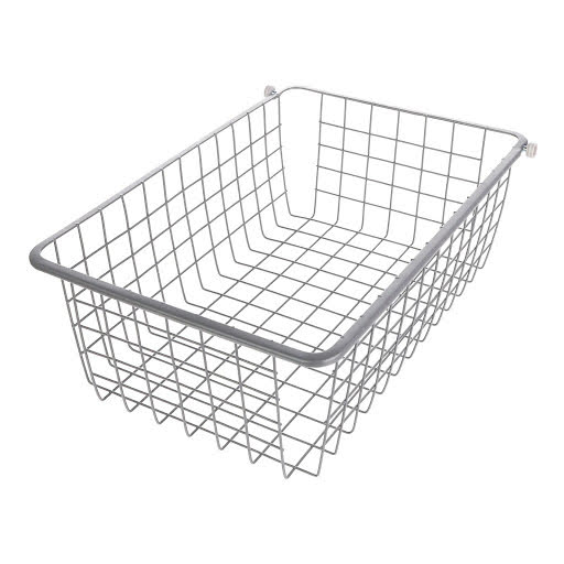 Riex VB63 Panier de rangement métallique, L400, H175, 494 mm, gris foncé