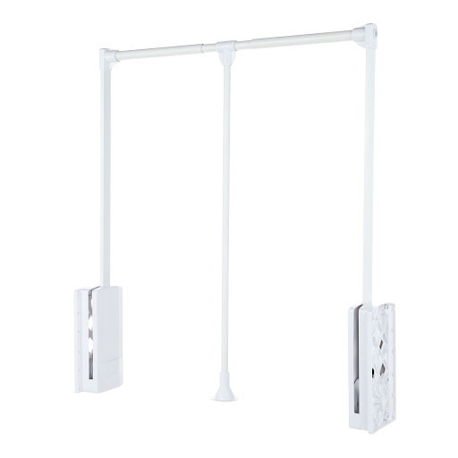 Riex VT43 Pull-down wardrobe bar, 10 kg, 660-890 mm, white