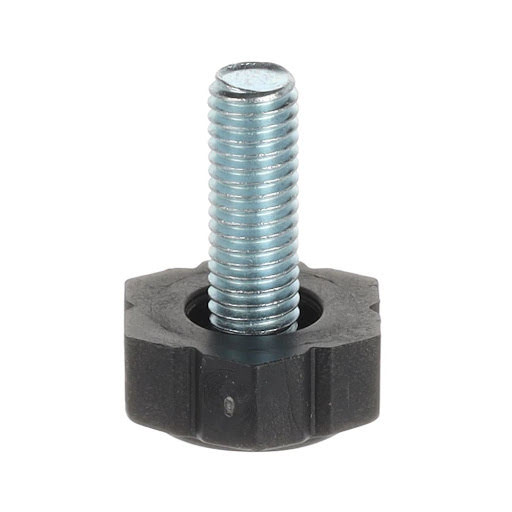 Riex GA12 Verstelbare schroefpoot Ø 22 mm, M8 x 22 mm, Zwart