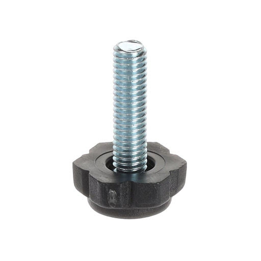 Riex GA12 Verstelbare schroefpoot Ø 17 mm, M6 x 22 mm, Zwart