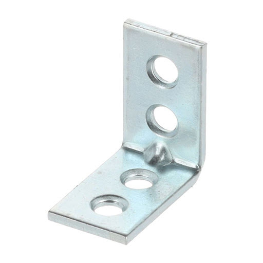 Riex JC41 Angled metal bracket, 25x25x15 мм, T2, белый zinc