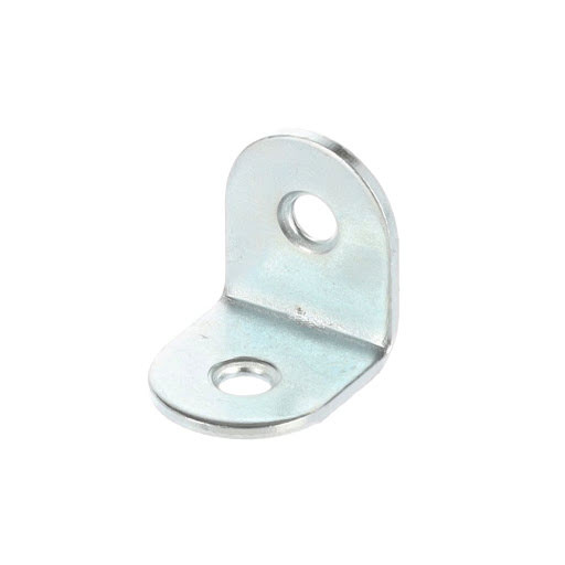 Riex JC52 Angled bracket, 17x17x15 mm, T1,5, white zinc
