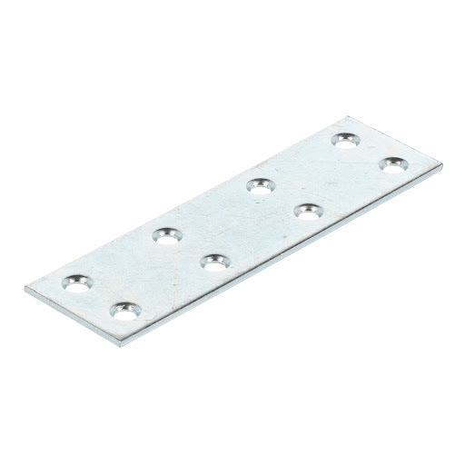 Riex JC46 Gerade Verbindungsplatte, 100x30 mm, T2, Weiß verzinkt