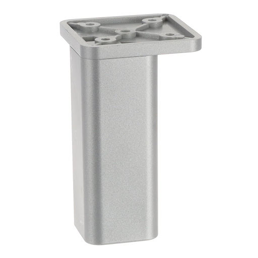 Riex GR77 Furniture leg, 38x38 mm, H100, silver