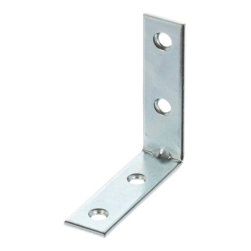 Riex JC41 Angled metal bracket, 50x50x15 мм, T2, белый zinc