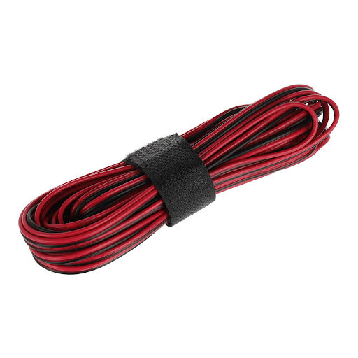 Riex EC20 кабель 2×20 AWG/2×0,52 мм2, макс. 300V, чёрный/красная, бухта 25 м