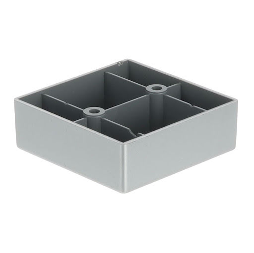 Riex GP22 Pied de meuble 60x60 H20, plastique, silver