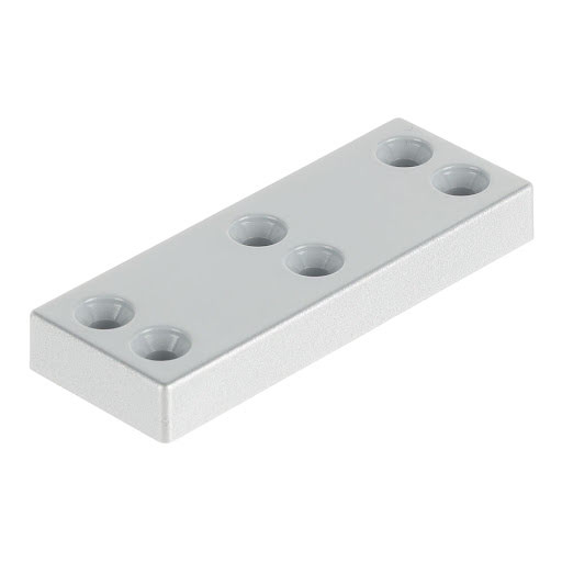 Riex GR75 Meubelpoot, Kunststof, 80 x 30 x 10 mm, Zilver