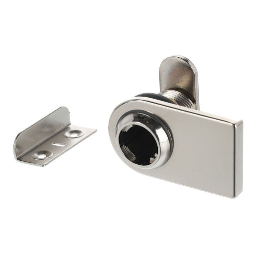 Riex EP73 Glass lock (for drill), 4-14 mm glass, 1 door, nickel plated