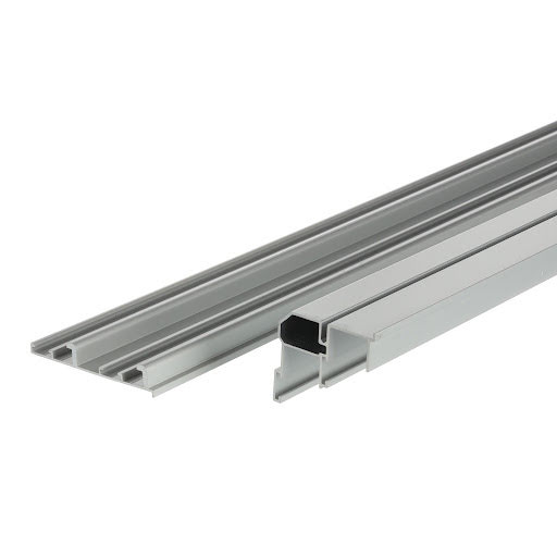 Riex ES80 Set rail supérieur + inférieur 2000 mm, argent anodisé