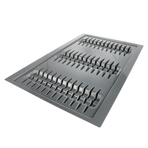 Riex GM51 Drawer insert for plates 80 (735x490), silver