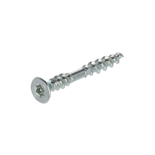 Spax Vite di connessione 4,0x33 mm, Torx testa svasata piatta, zinco bianco (confezione da 200 pz)