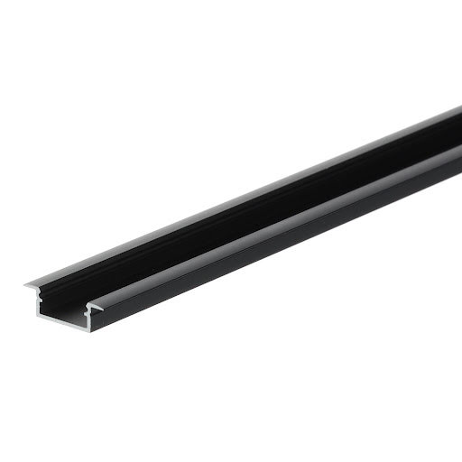 Riex EO30 LED profile recessed, max. width 10 mm, 2 m, black