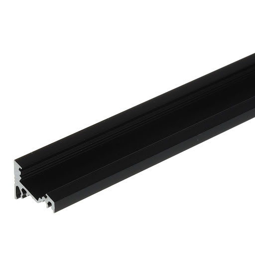 Riex EO20 LED Profil eckmontage, max. Breite LED Band 10 mm, 2 m, Schwarz