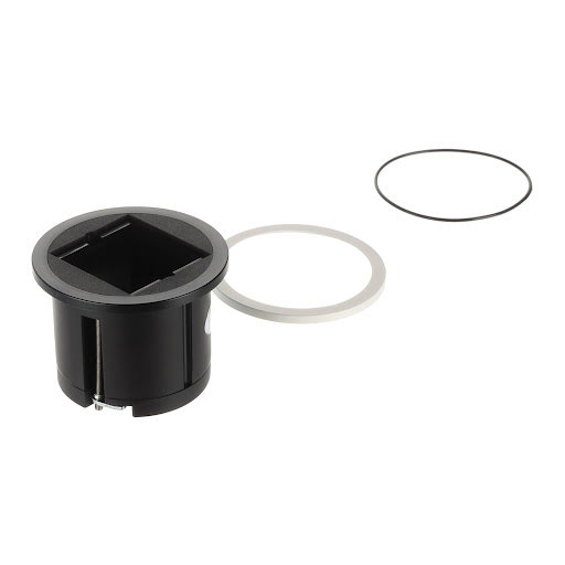Bachmann Pix Gniazdo elektryczne 1× pusta pozycja, czarny + biały pierścień