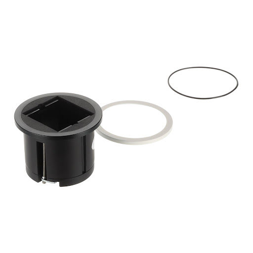 Bachmann Pix Stopcontact Rond met lege positie, Ø 56 mm, Zwart/Wit