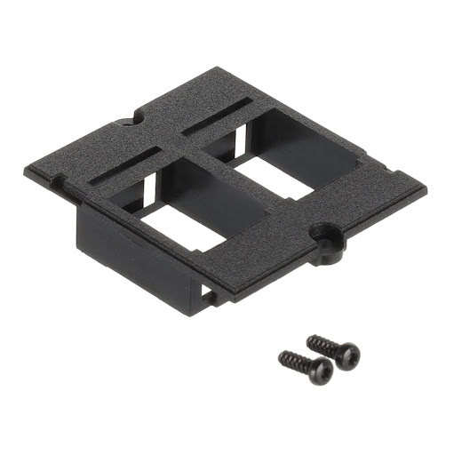 Bachmann Frame 2× free position for keystone, black matt