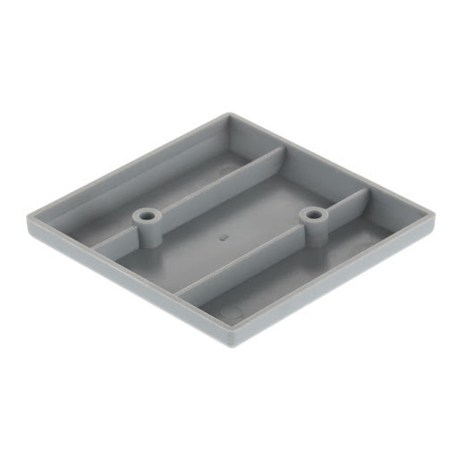 Riex GP11 Pied de meuble80x80 H10, plastique, silver